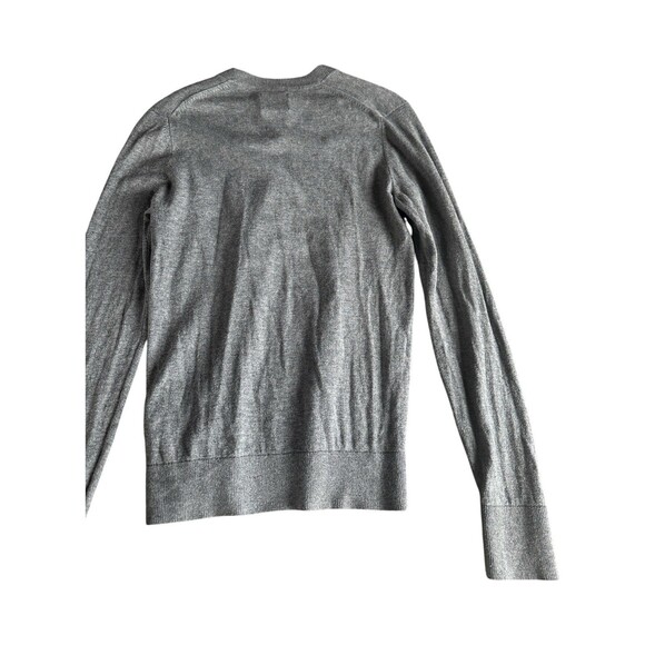 Abercrombie & Fitch Men’s Small Gray Wool Cotton Blend V Neck Sweater - Picture 15 of 16